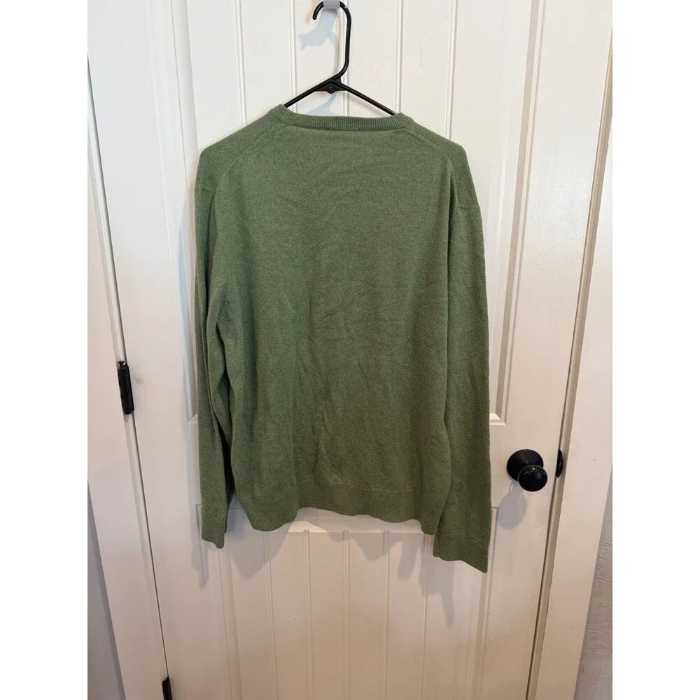 J.Crew Cotton Cashmere Crewneck Sweater Green Men’s Large Made in Japan Soft